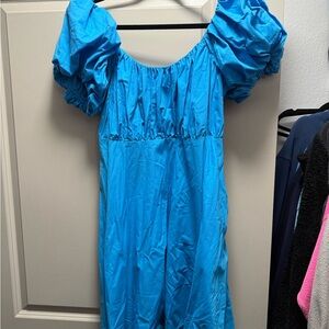Abercrombie & Fitch Bright Blue Gathered Dress